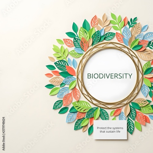 Vibrant Leaf Design Promoting Biodiversity and Sustainable Life