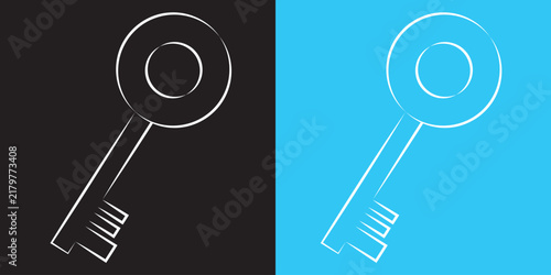 Key icon set. Key vector icon. Key symbol