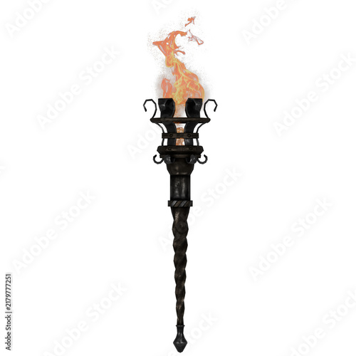 Manor Torch Wall Mounted Flame Light Medieval Decor