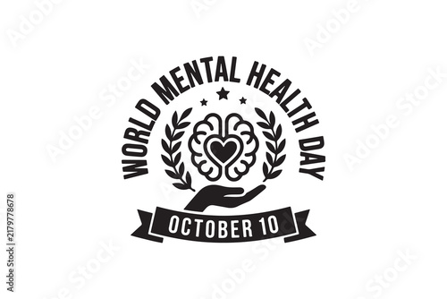 World Mental Health Day Emblem Vector Design Concept