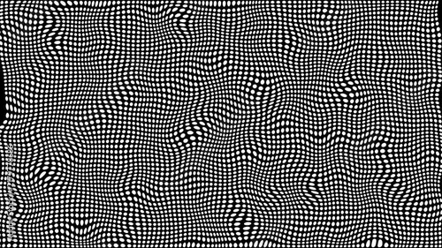 halftone dots background retro pop art cartoon monochrome style. 4k white black abstract halftone animated background. Square HUD brush stroke geometric pattern. Halftone animation pattern.