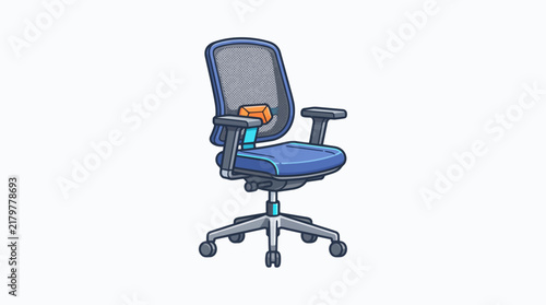 Professional Ergonomic Office Chair Vector Logo for Furniture Sales and Workspace Branding