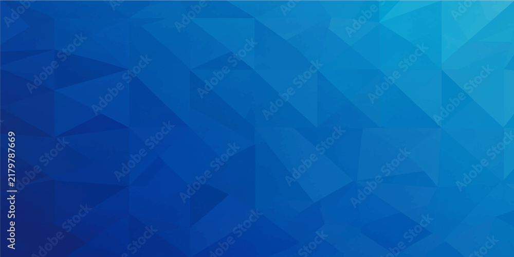 Obraz premium Low poly abstract geometric polygonal blue gradient mosaic background with modern faceted texture design for vector artwork