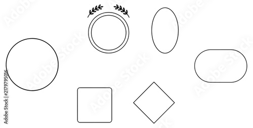 Luxury Circular Logo Frame Vector Set with Elegant Branding Border