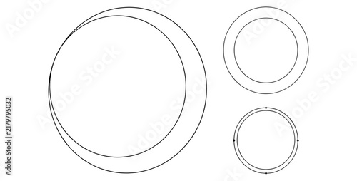 Luxury Circular Logo Frame Vector Set with Elegant Branding Border