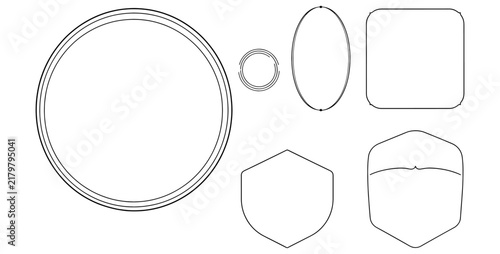 Luxury Circular Logo Frame Vector Set with Elegant Branding Border