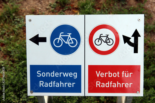 Radwege - erlaubt und verboten
