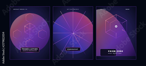 Abstract dark purple background with futuristic circular UI elements and geometric hud grid lines abstract background futuristic circular elements geometric interface technology gradient