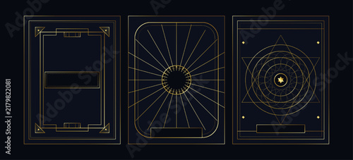 Luxury golden UI hud elements vector design template set on dark background with elements template background metallic interface dashboard technology futuristic abstract illustration
