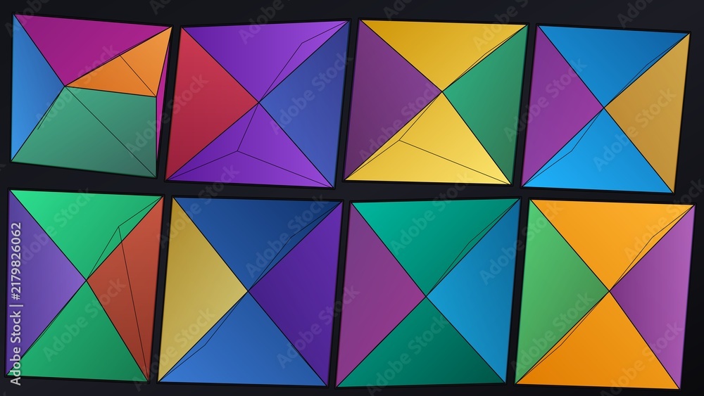 Fototapeta premium Abstract Geometric Stained Glass Mosaic Pattern