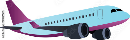 Illustration of a large passenger aircraft for a comfortable flight