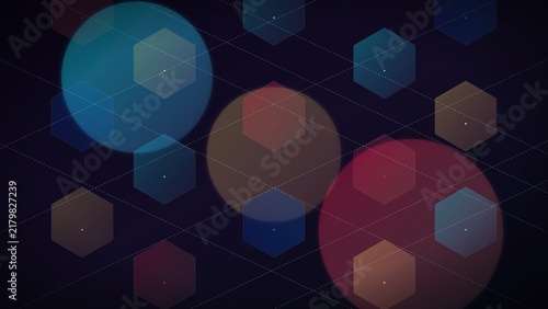 Картината върху платно Abstract Geometric Hexagonal Mosaic Background Pattern
