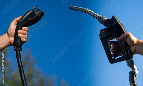 Obraz na plátně Electric choice supports eco energy transition