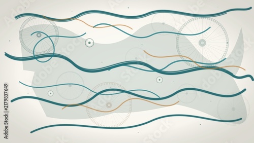Abstract Cycling Journey Background with Minimalist Bicycle