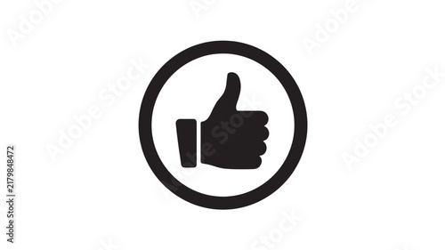 Thumbs up icon vector illustration isolated on white background symbol