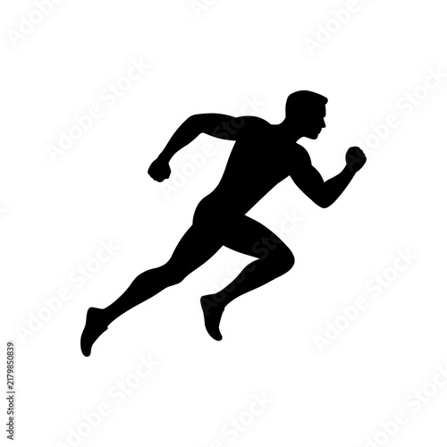 Plakat Track Sprinter in Race Icon