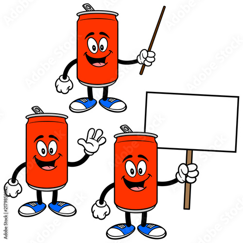 Fototapeta Soda Can Mascot Set 05