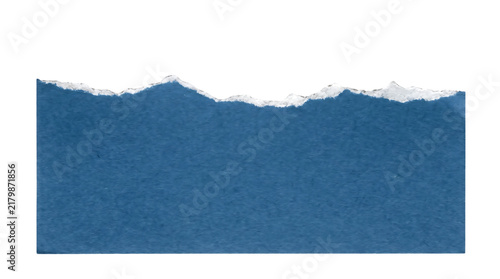 Fotografie Blue ripped paper edge with torn texture