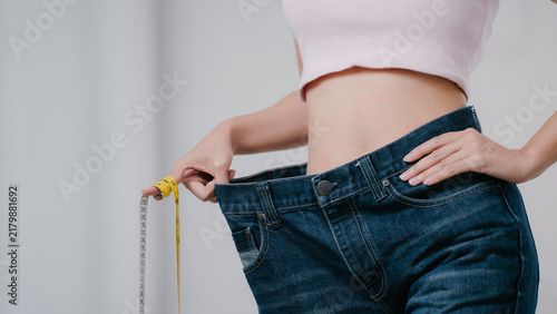 Bild auf Leinwand Weight loss success concept