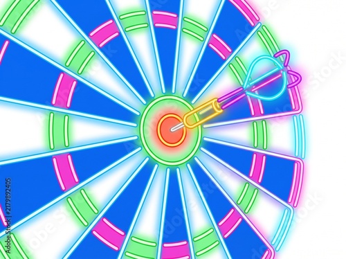 colorful darts on white background