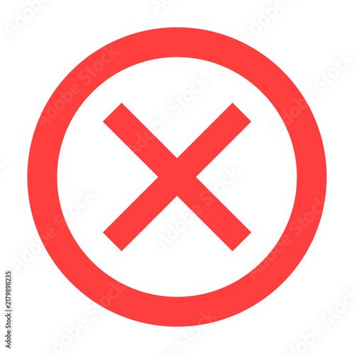 Red prohibition circular sign template without icons, universal symbol for restricted or forbidden