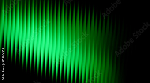 Green vertical stripes create a gradient effect with a glossy reflective appearance lines abstract pattern texture background chromatic luminescence shimmer