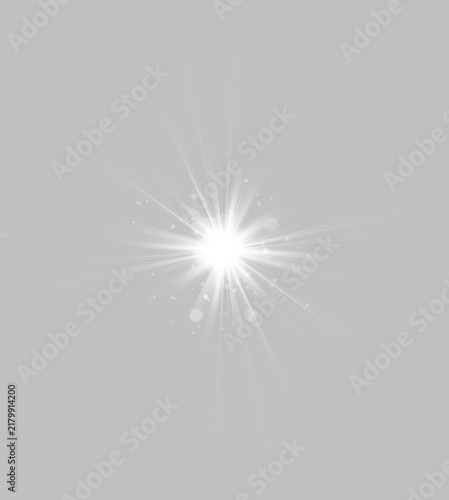Fotografie A bright white starburst radiates from the center with sharp, elongated rays extending outward