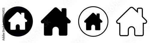 Bild auf Leinwand Home icon set