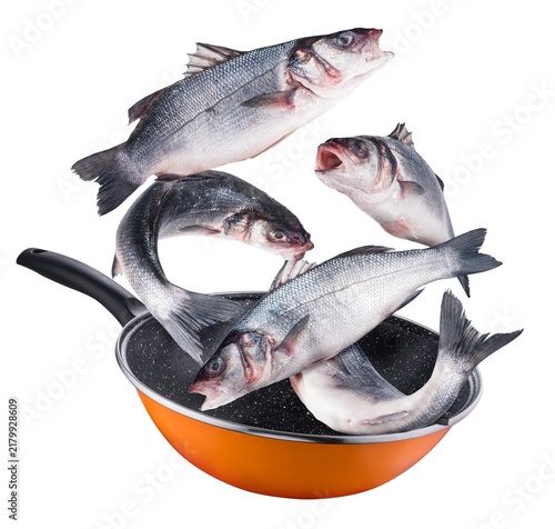 Картината върху платно fresh fish on a plate