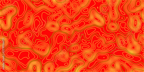Abstract lava flow background with organic, winding contours in vibrant red and yellow hues, creating a visually striking and dynamic texture.