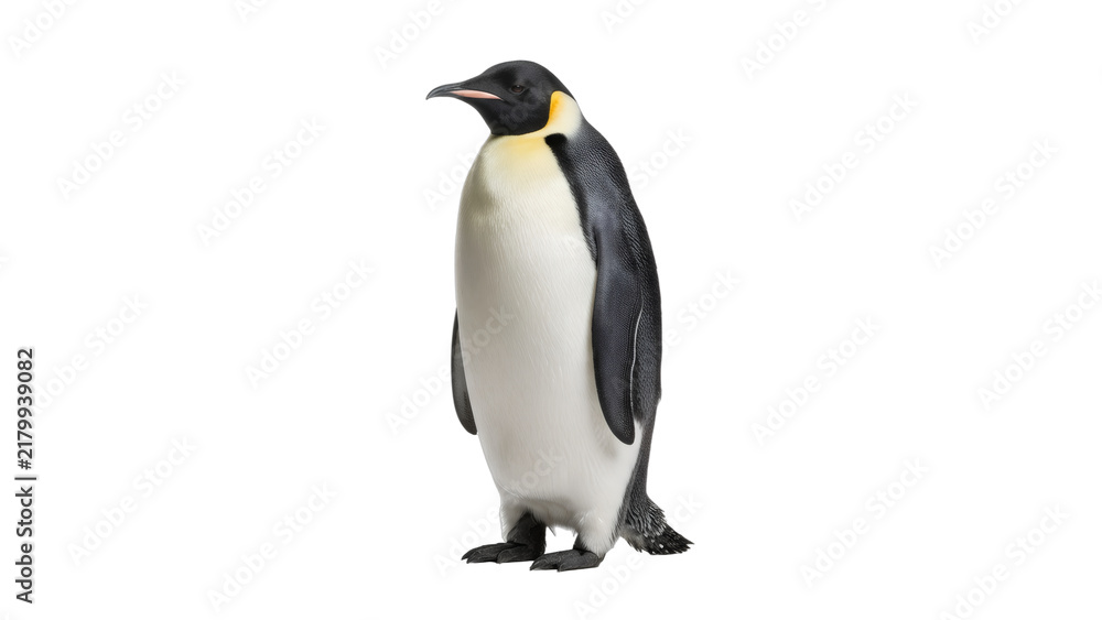 Obraz premium Penguin Standing Isolated on White Background
