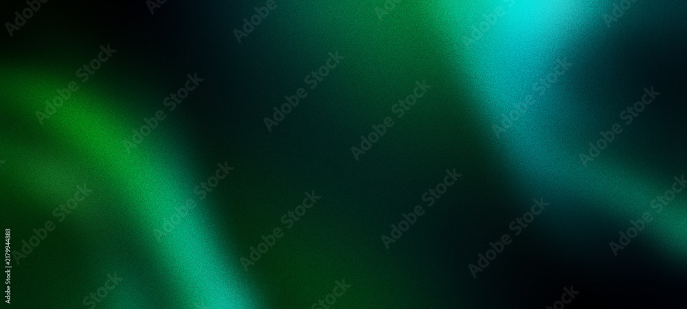 Fototapeta premium Grainy teal and black wave canyon abstract background