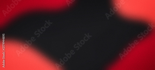 Quadro su tela Grainy red and black asymmetric lobes abstract background