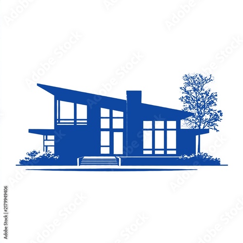 vector illustration of a factory building