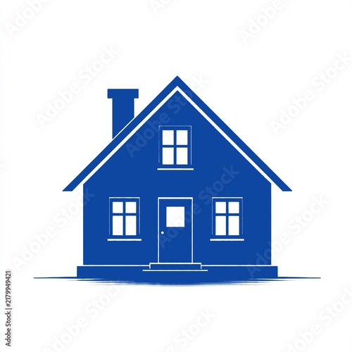 house on white background
