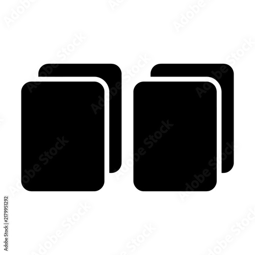 Two black and white abstract geometric icons with rounded corners on a white background