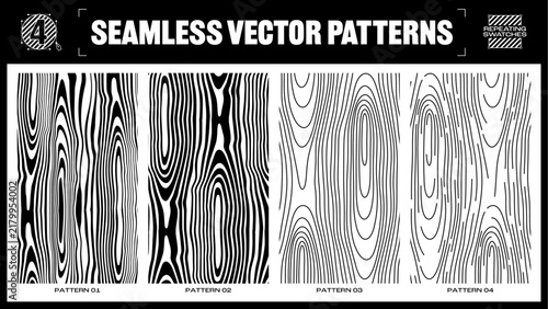 Seamless vector wood pattern repeating wood grain swatch pack