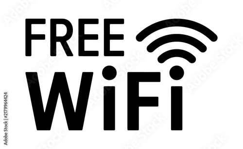 Cuadro en lienzo Free WiFi Hotspot Wireless Signal Flat Line Icon for Apps and Websites