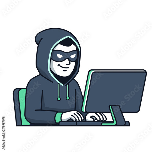 Obraz na płótnie 悪事を働くハッカー