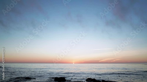 view of sunset over ocean