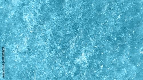 Abstract Macro Background of Natural Blue Ice Crystals with Sharp Frozen Texture and Winter Pattern