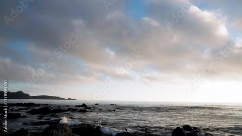 view of sunset over ocean