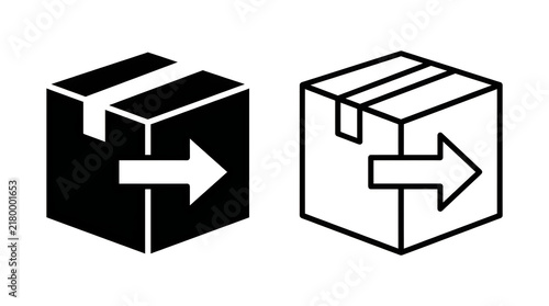 Tapety artystyczne Isometric box arrows icon set