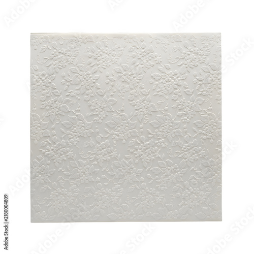 Square decorative wall panel featuring elegant embossed floral pattern for modern interior design