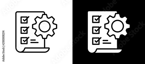 Work Planning lineglyph icon
