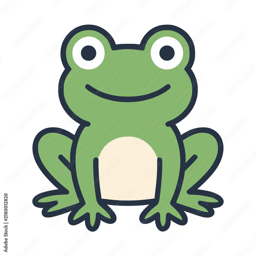 Fototapeta premium Cartoon Frog Illustration