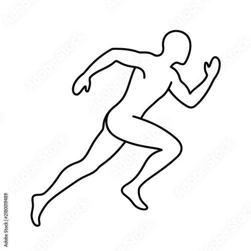 Running man outline