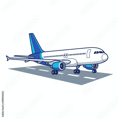 Airplane isolated on white