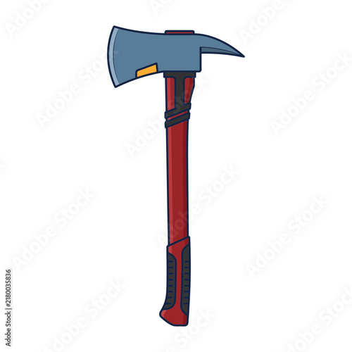Firefighter Axe, Halligan Tool Isolated