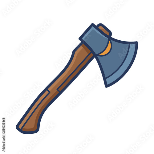 Isolated Axe Tool Illustration